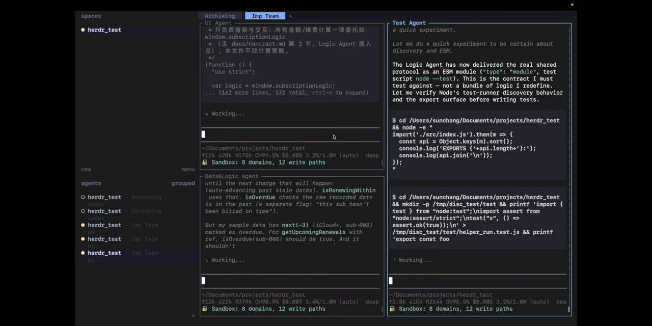 UI Agent 输出 React/Vue 表单组件，Logic Agent 输出 localStorage 封装，Test Agent 输出 Vitest 用例